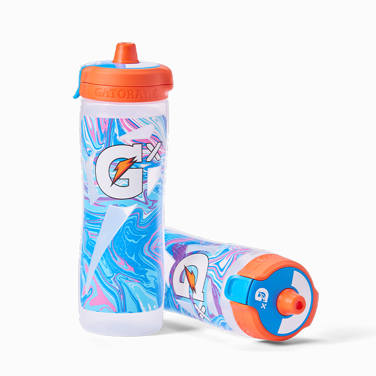 Gx Patterned Water Bottle - Marble Blue