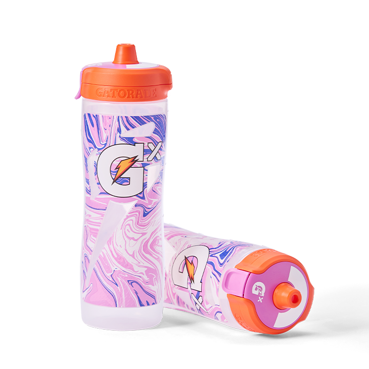 Gx Patterned Water Bottle - Marble Pink