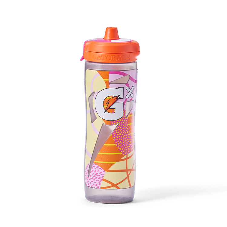 Gx Patterned Water Bottle - Montage Orange