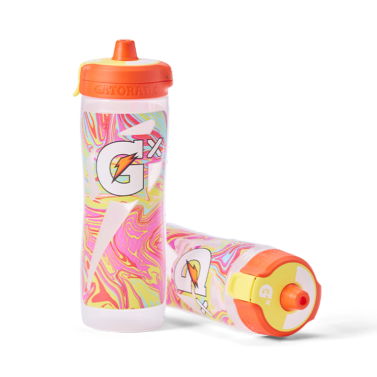 Gx Patterned Water Bottle - Marble Yellow