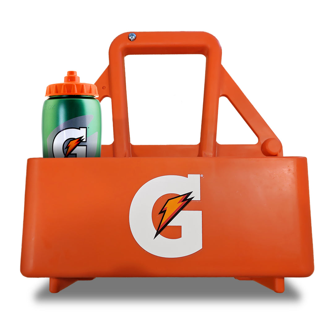 Bundle Pack of 6 Contour Squeeze Bottles + 1 Bottle Carrier Gatorade